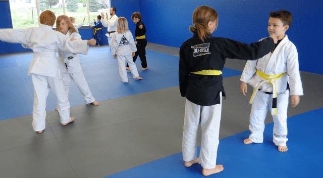 Taekwondo students and their teachers