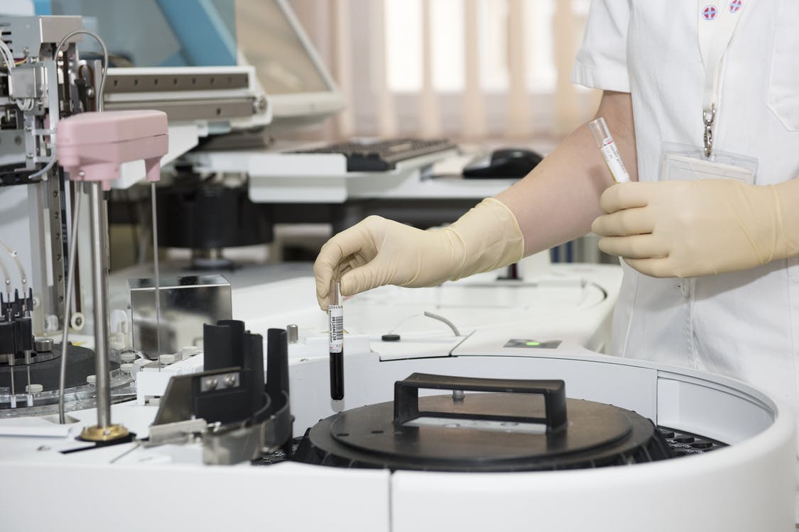 Gynaecologist on a laboratory
